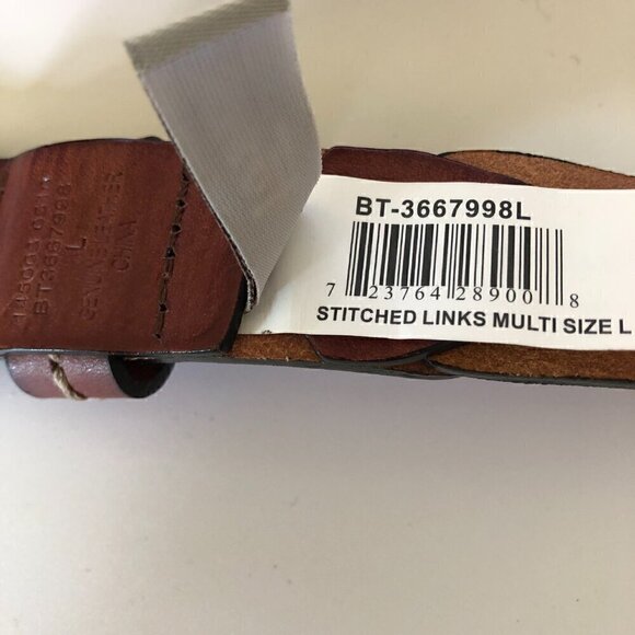 Fossil Stitched Links Multicolor Belt Large Brown Green - Picture 4 of 4